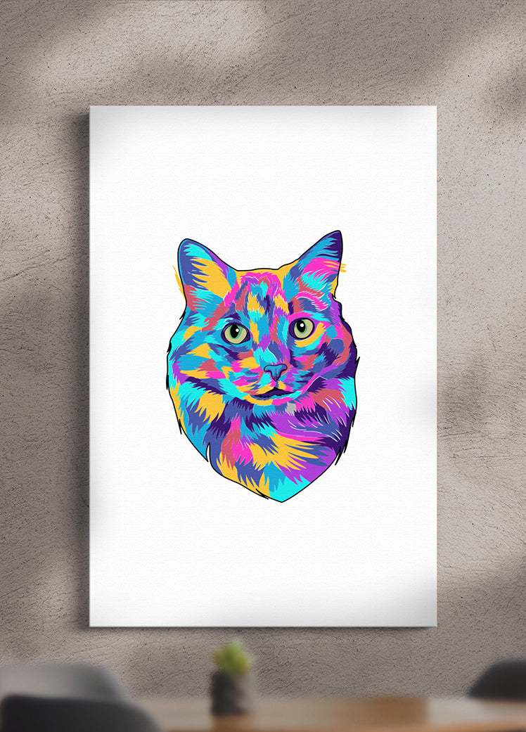 Vivid Minimalist - Custom Pet Portrait
