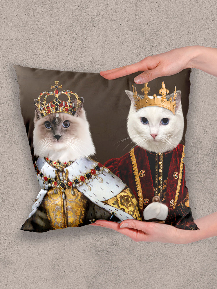 The Crowned Couple - Custom Sibling Pet Pillow