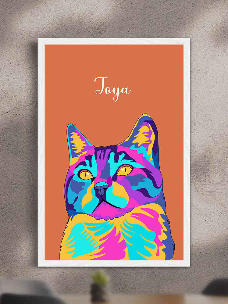 Vivid Minimalist - Custom Pet Poster with Frame