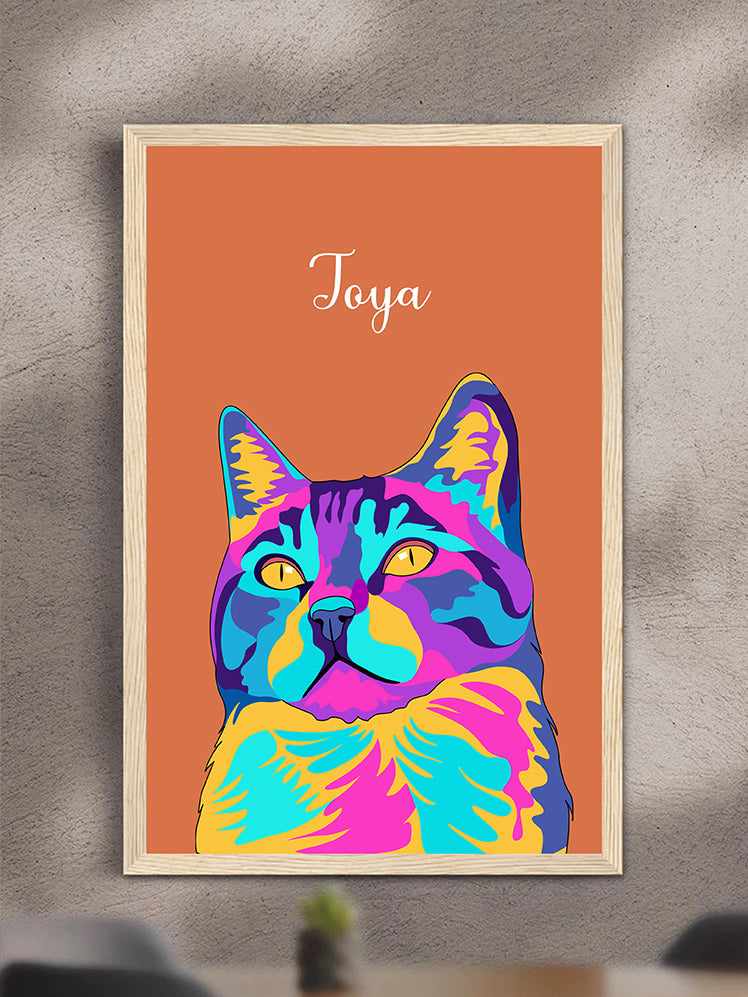 Vivid Minimalist - Custom Pet Poster with Frame