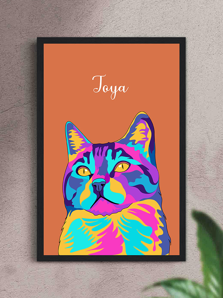 Vivid Minimalist - Custom Pet Poster with Frame