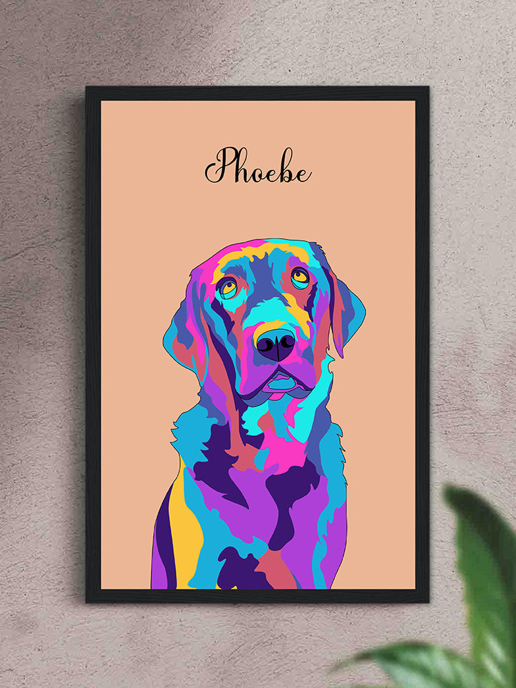 Vivid Minimalist - Custom Pet Poster with Frame