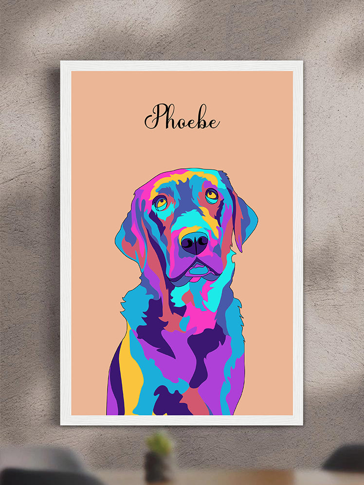 Vivid Minimalist - Custom Pet Poster with Frame