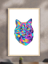 Load image into Gallery viewer, Vivid Minimalist - Custom Pet Poster with Frame