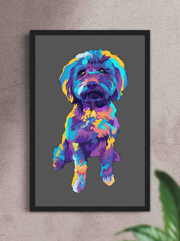 Vivid Minimalist - Custom Pet Poster with Frame