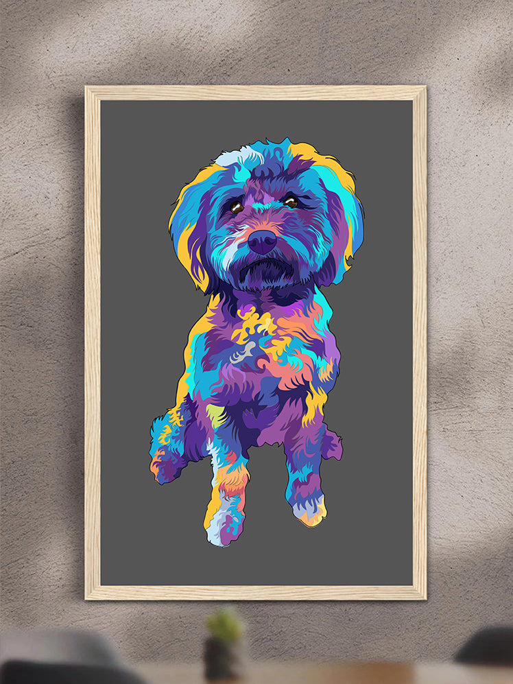 Vivid Minimalist - Custom Pet Poster with Frame