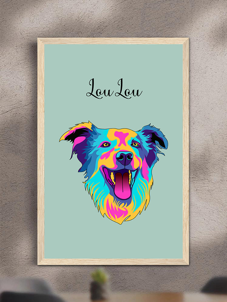 Vivid Minimalist - Custom Pet Poster with Frame