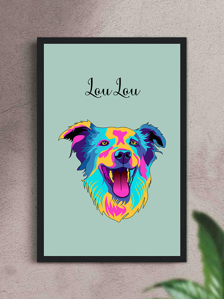 Vivid Minimalist - Custom Pet Poster with Frame