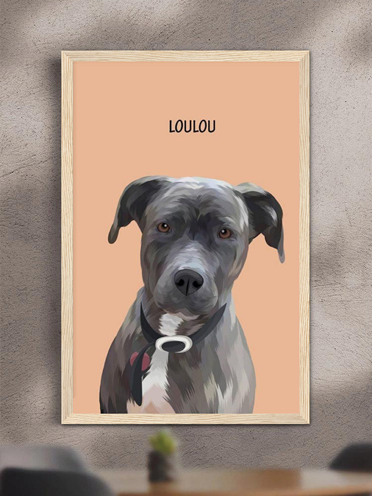 Minimalist Pet Portrait - Custom Pet Poster - NextGenPaws Pet Portraits