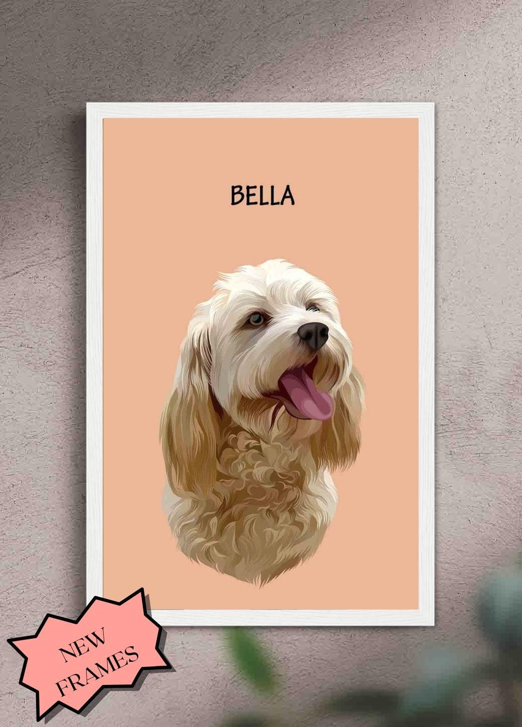 Minimalist Pet Portrait - Custom Pet Poster - NextGenPaws Pet Portraits
