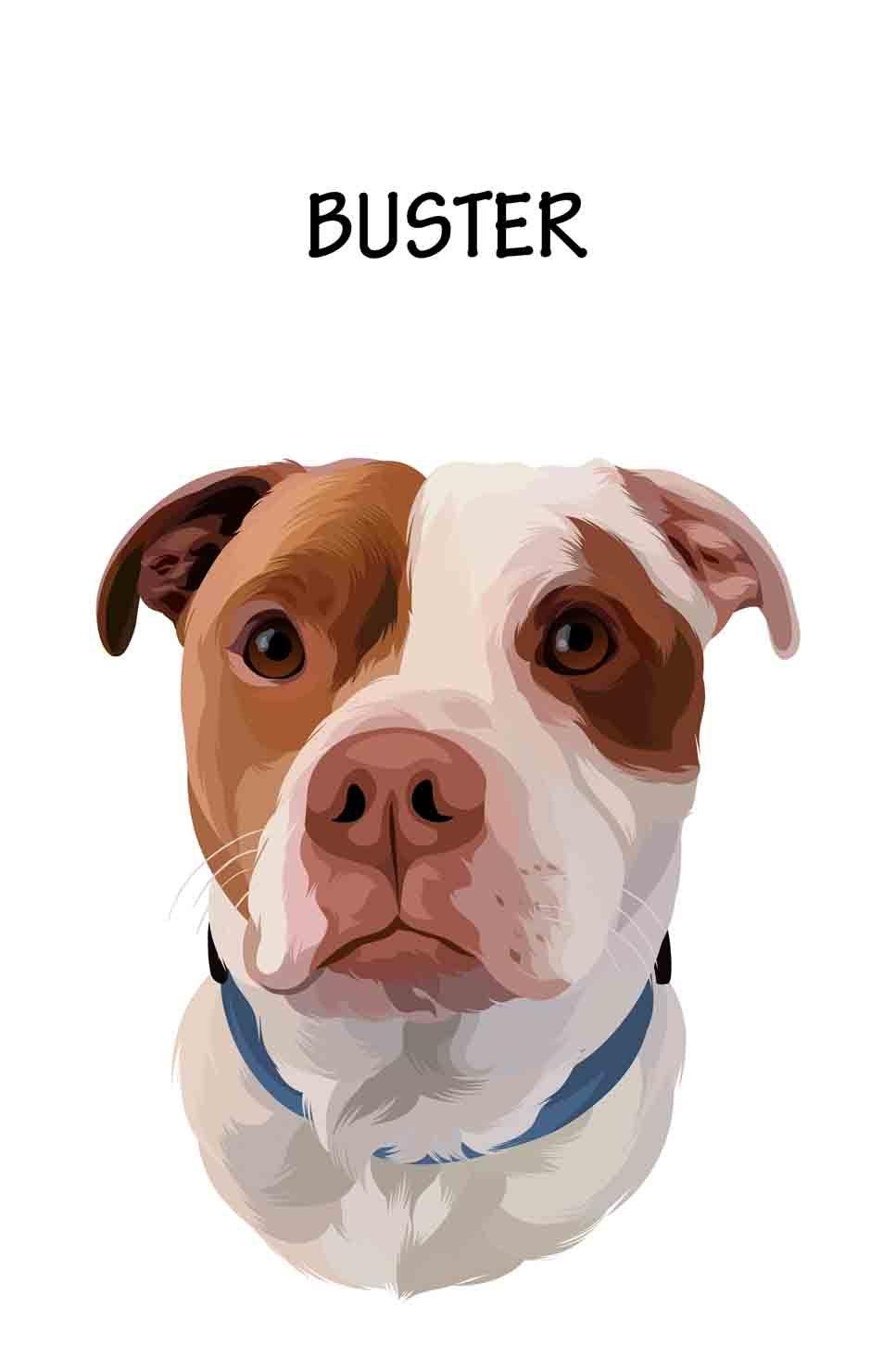 Minimalist Design - Custom Pet Portrait - NextGenPaws Pet Portraits