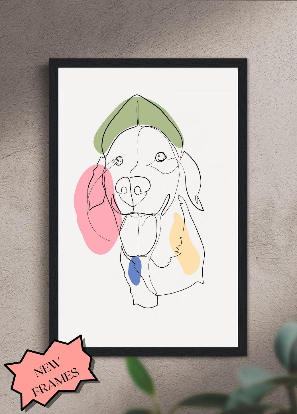 Line Art - Custom Pet Frames - NextGenPaws Pet Portraits