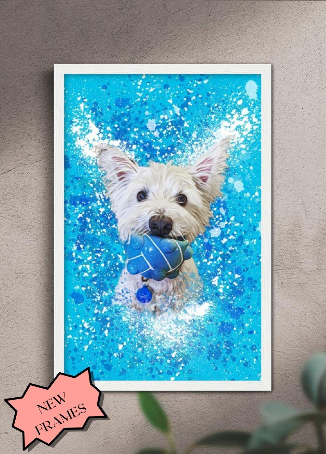 Splash Oil Painting - Custom Pet Poster - NextGenPaws Pet Portraits