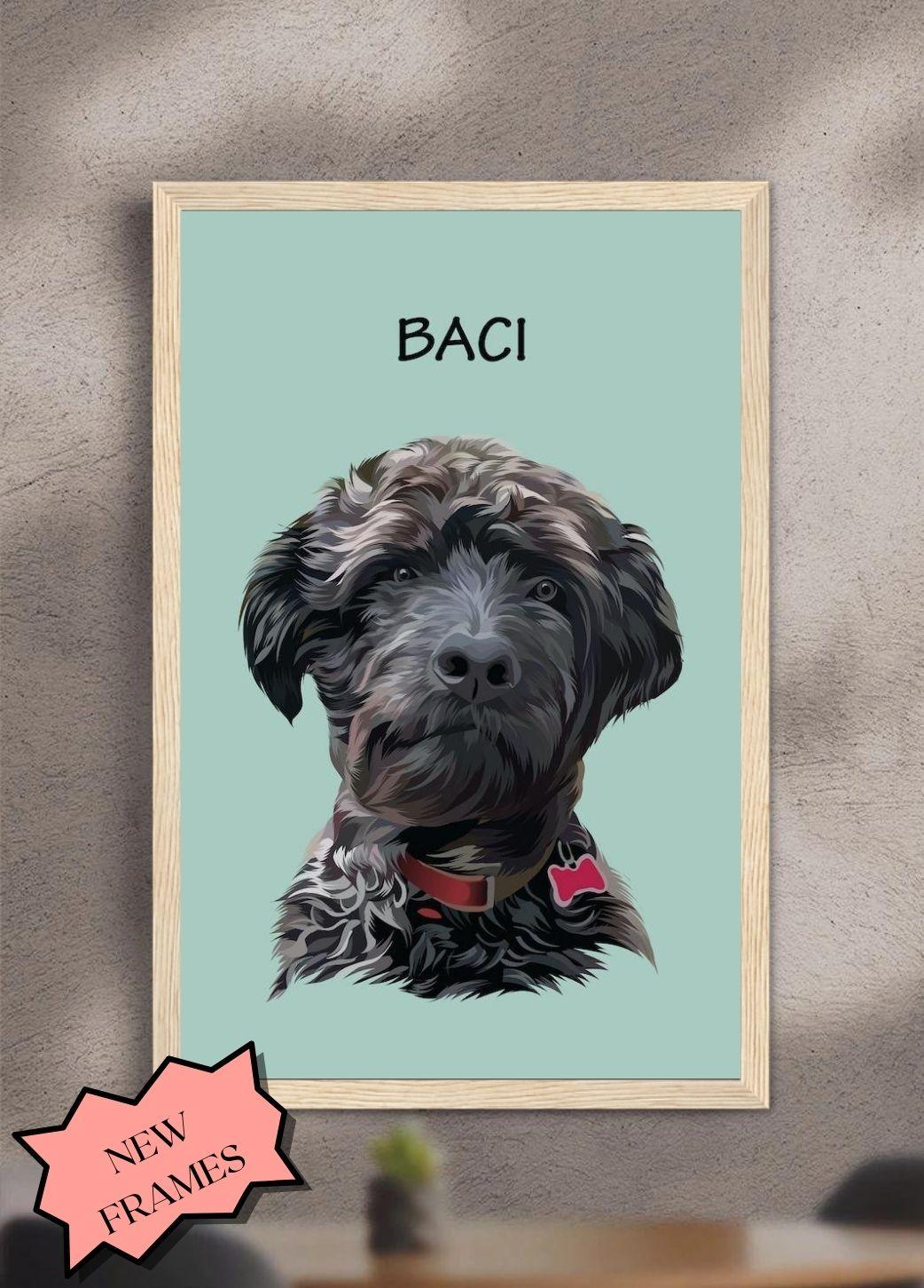 Minimalist Pet Portrait - Custom Pet Poster - NextGenPaws Pet Portraits
