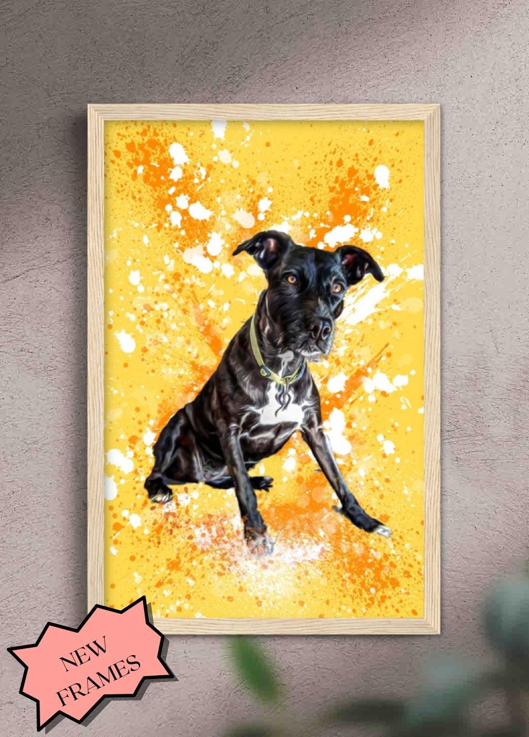 Splash Oil Painting - Custom Pet Poster - NextGenPaws Pet Portraits