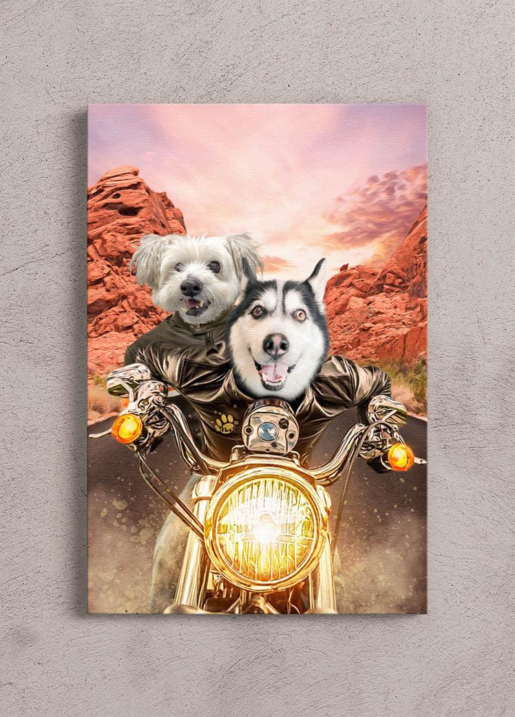 Harley Pawson - Custom Sibling Pet Portrait - NextGenPaws Pet Portraits
