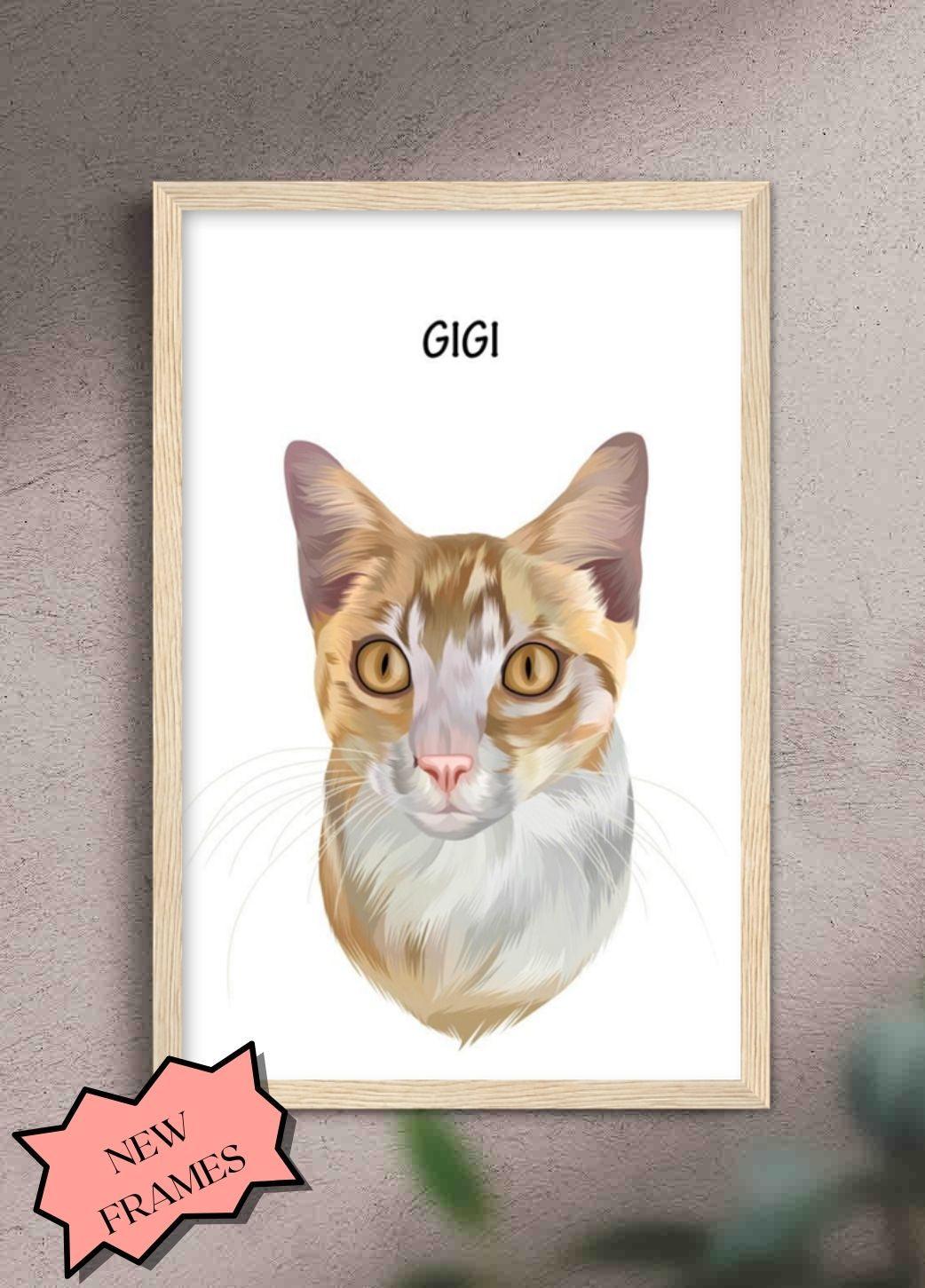 Minimalist Pet Portrait - Custom Pet Poster - NextGenPaws Pet Portraits