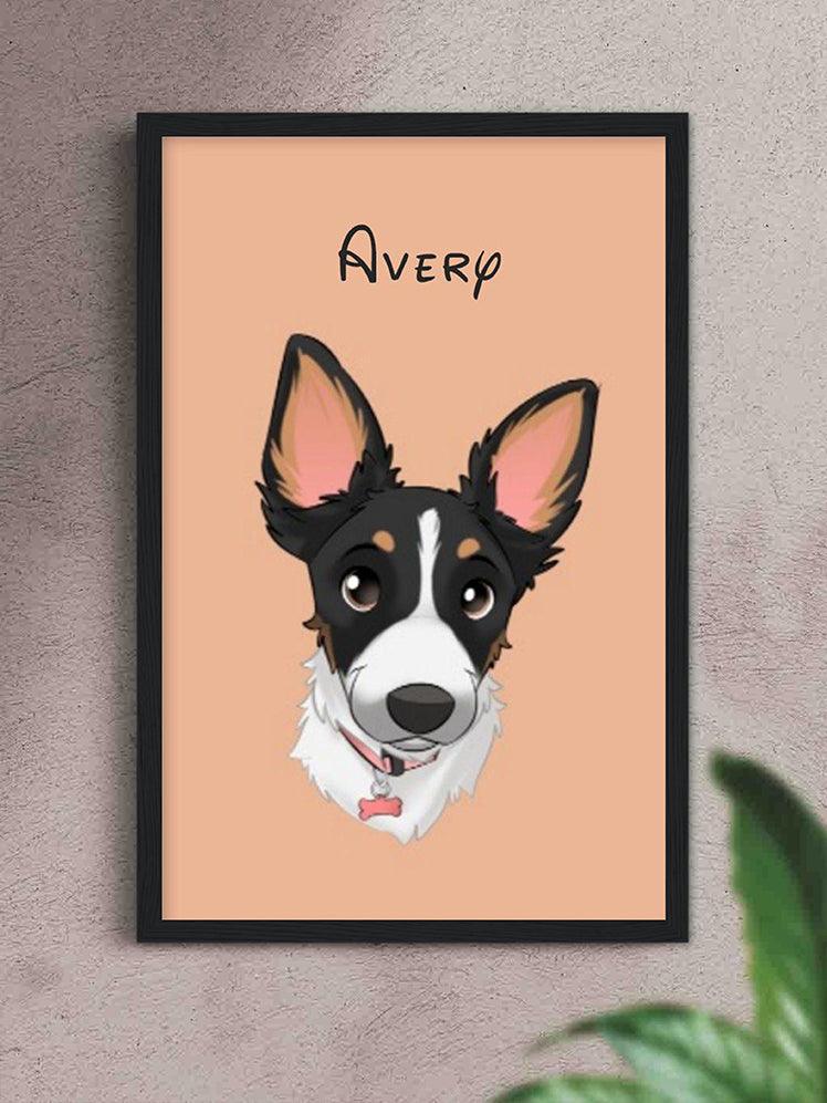 Cartoon Style - Custom Pet Poster with Frame - NextGenPaws Pet Portraits