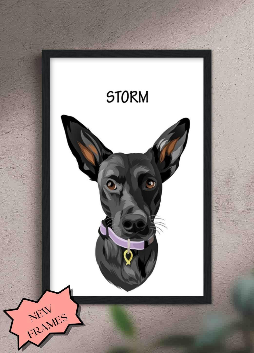 Minimalist Pet Portrait - Custom Pet Poster - NextGenPaws Pet Portraits