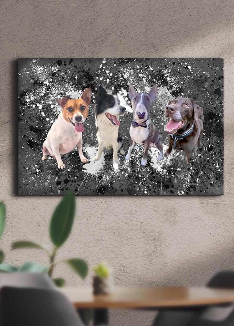 Splash Oil Painting Sibling - Custom Pet Portrait - NextGenPaws Pet Portraits