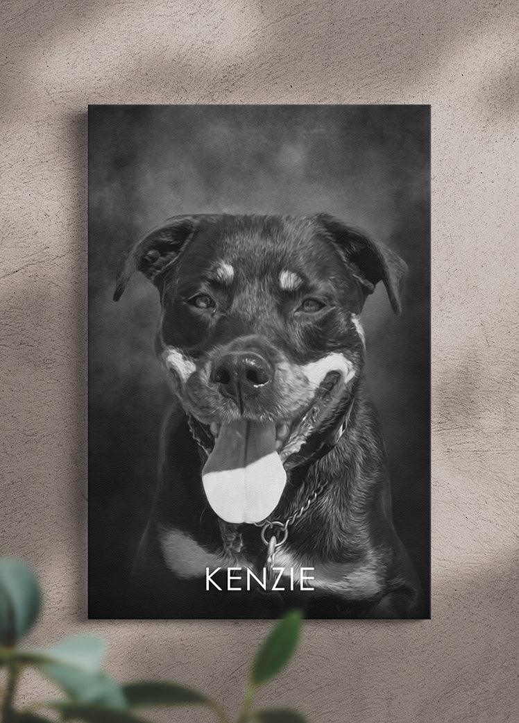ModerNoir - Custom Pet Portrait - NextGenPaws Pet Portraits