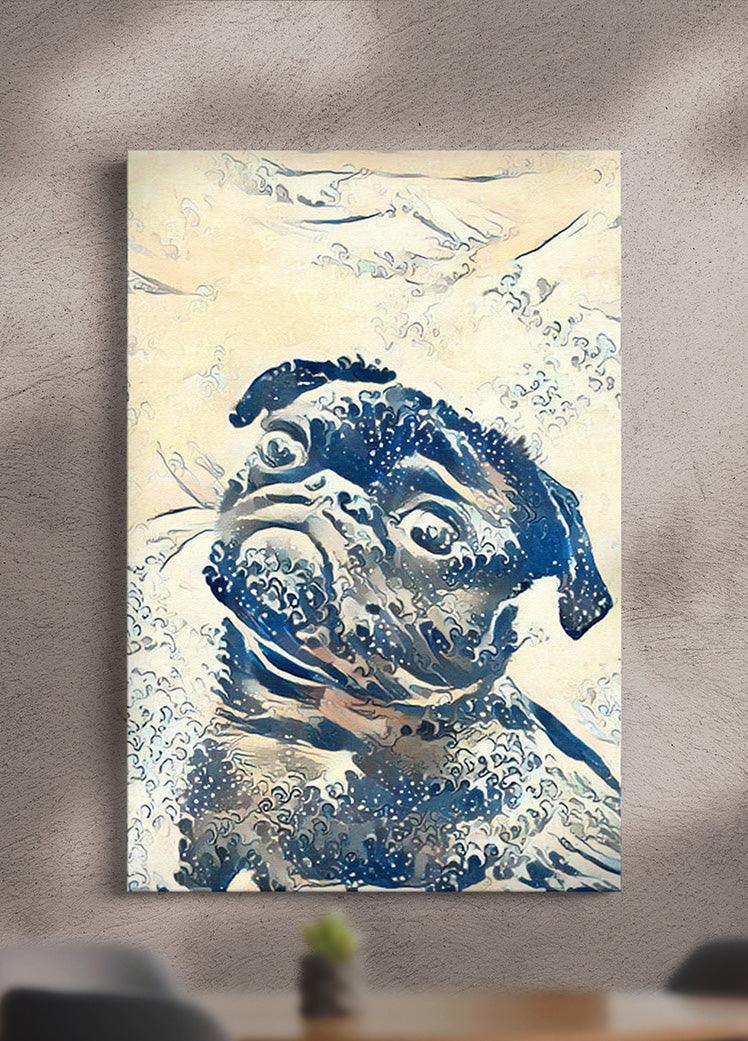 Japanese Waves - Custom Pet Portrait - NextGenPaws Pet Portraits