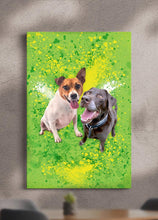 Load image into Gallery viewer, Splash Oil Painting Sibling - Custom Pet Portrait - NextGenPaws Pet Portraits