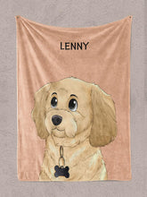 Load image into Gallery viewer, Cartoon Style - Custom Pet Blanket - NextGenPaws Pet Portraits