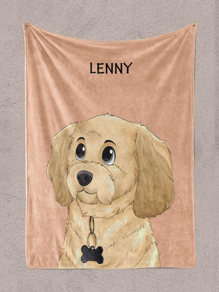 Cartoon Style - Custom Pet Blanket - NextGenPaws Pet Portraits
