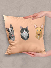 Load image into Gallery viewer, Cartoon Style Sibling - Custom Pet Pillow - NextGenPaws Pet Portraits