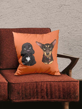 Load image into Gallery viewer, Cartoon Style Sibling - Custom Pet Pillow - NextGenPaws Pet Portraits