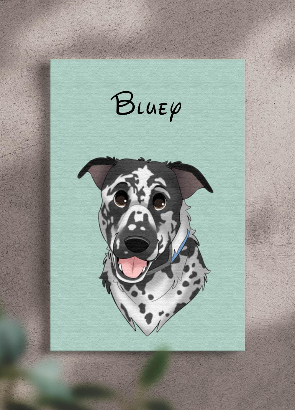 Cartoon Style - Custom Pet Canvas - NextGenPaws Pet Portraits