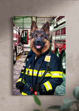 Load image into Gallery viewer, The Chief Firefighter - Custom Pet Canvas - NextGenPaws Pet Portraits