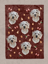 Load image into Gallery viewer, Christmas Cookie Red - Custom Pet Blanket - NextGenPaws Pet Portraits