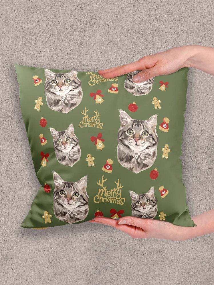 Christmas Cookie Green - Custom Pet Pillow - NextGenPaws Pet Portraits