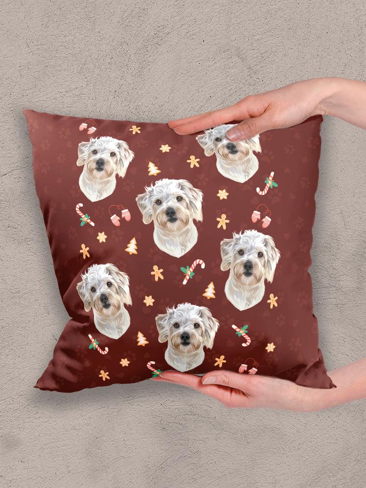 Christmas Cookie Red - Custom Pet Pillow - NextGenPaws Pet Portraits