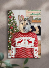 Load image into Gallery viewer, Christmas Solo - Custom Pet Canvas - NextGenPaws Pet Portraits