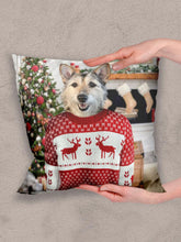Load image into Gallery viewer, Christmas Solo - Custom Pet Pillow - NextGenPaws Pet Portraits