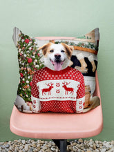 Load image into Gallery viewer, Christmas Solo - Custom Pet Pillow - NextGenPaws Pet Portraits