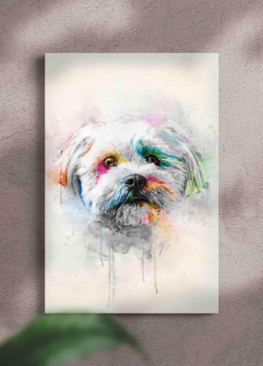 Colourful Painting - Custom Pet Canvas - NextGenPaws Pet Portraits