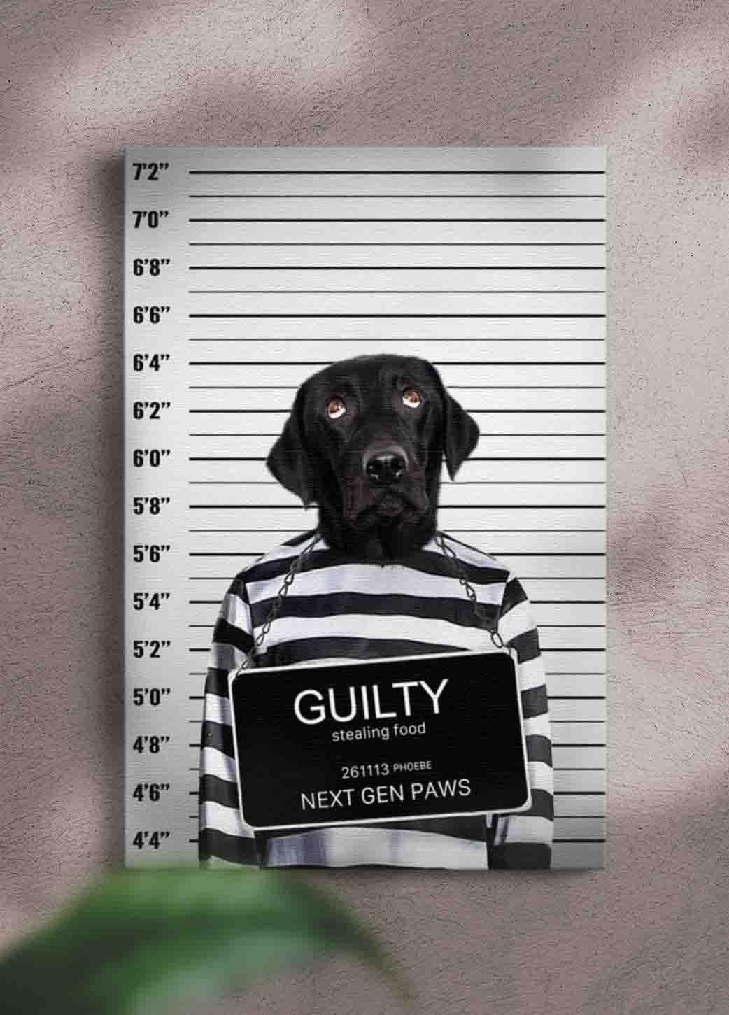 The Convict - Custom Pet Portrait - NextGenPaws Pet Portraits