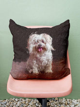 Load image into Gallery viewer, Craquelure Oil Painting - Custom Pet Pillow - NextGenPaws Pet Portraits