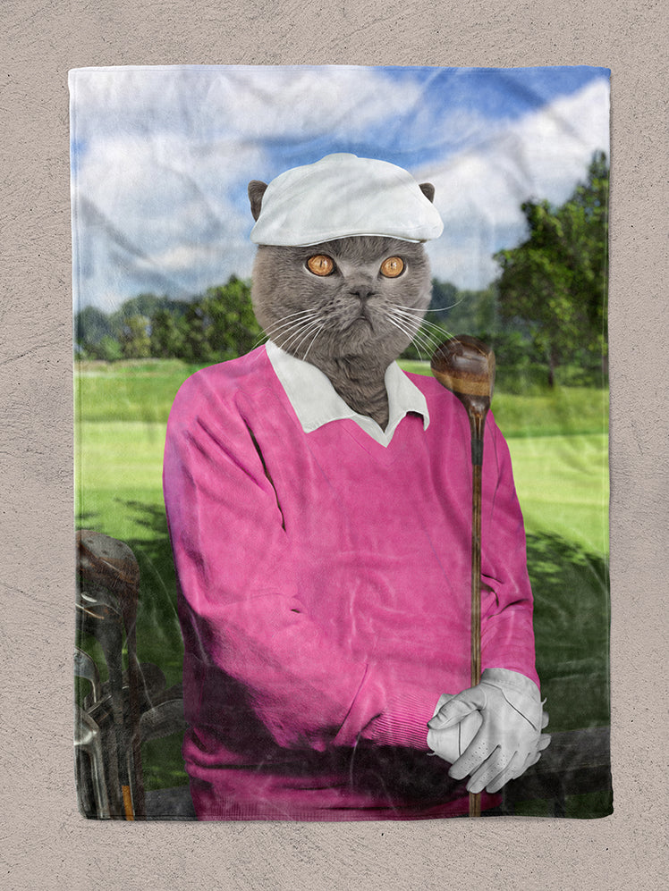 The Golfer Paw - Custom Pet Blanket