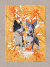 Load image into Gallery viewer, Splash Oil Painting Sibling - Custom Pet Blanket - NextGenPaws Pet Portraits