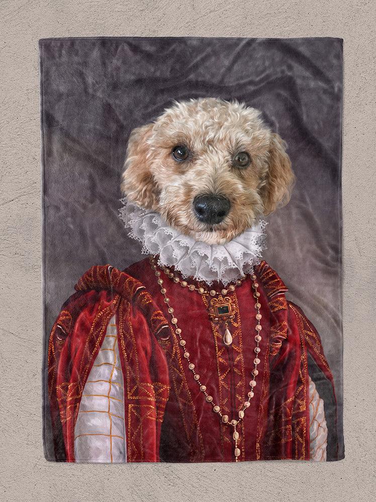 The Queen of Roses - Custom Pet Blanket - NextGenPaws Pet Portraits