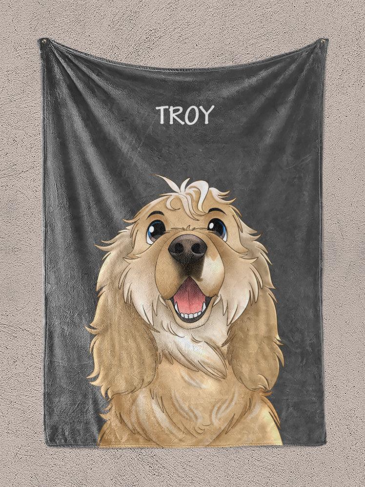 Cartoon Style - Custom Pet Blanket - NextGenPaws Pet Portraits