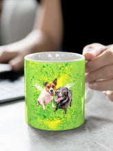 Load image into Gallery viewer, Splash Oil Painting Sibling - Custom Pet Mug - NextGenPaws Pet Portraits