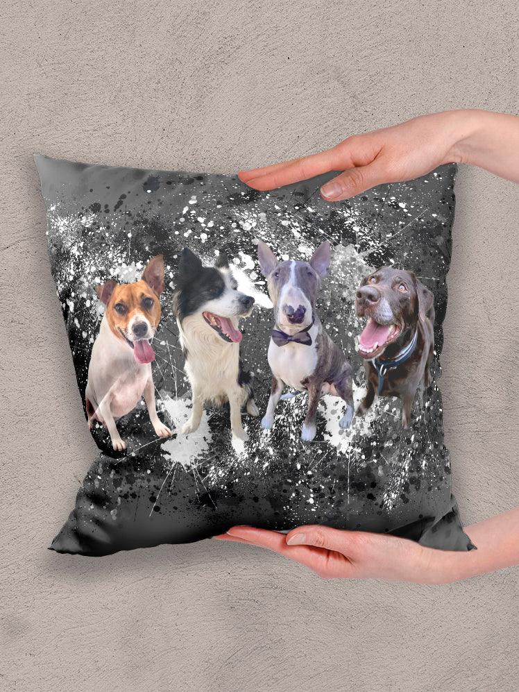 Splash Oil Painting Sibling - Custom Pet Pillow - NextGenPaws Pet Portraits