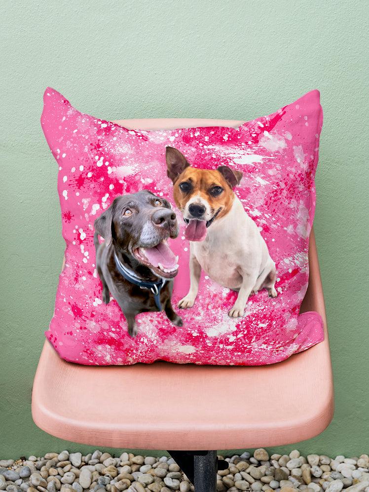 Splash Oil Painting Sibling - Custom Pet Pillow - NextGenPaws Pet Portraits