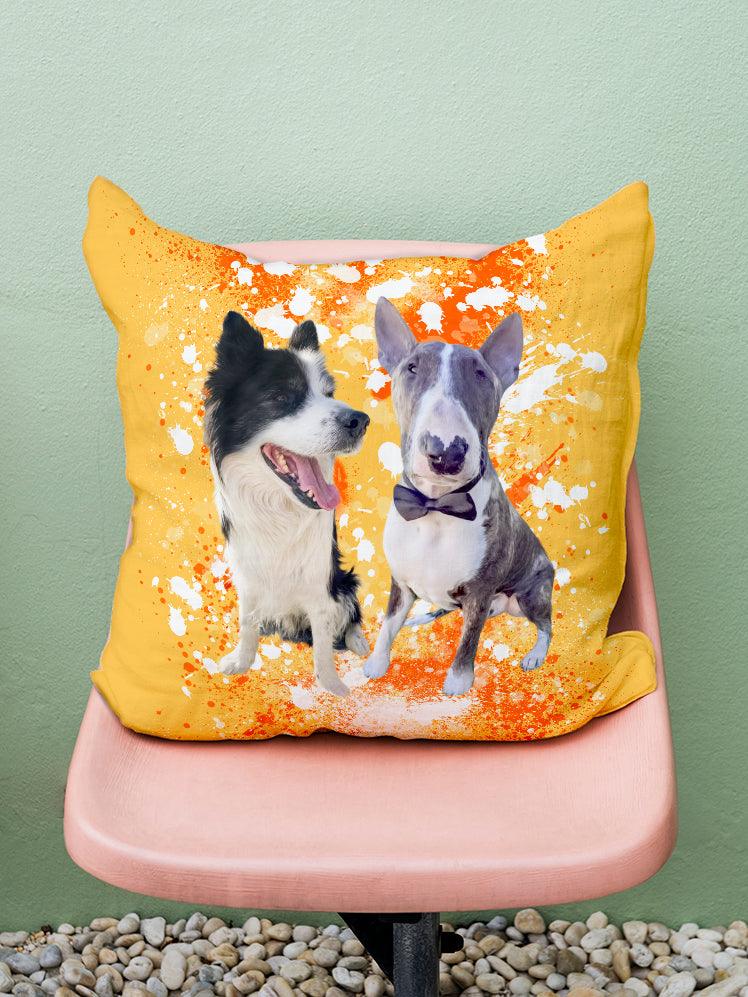 Splash Oil Painting Sibling - Custom Pet Pillow - NextGenPaws Pet Portraits